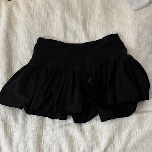 Black Ruffled Active Skort - Women's Skirt